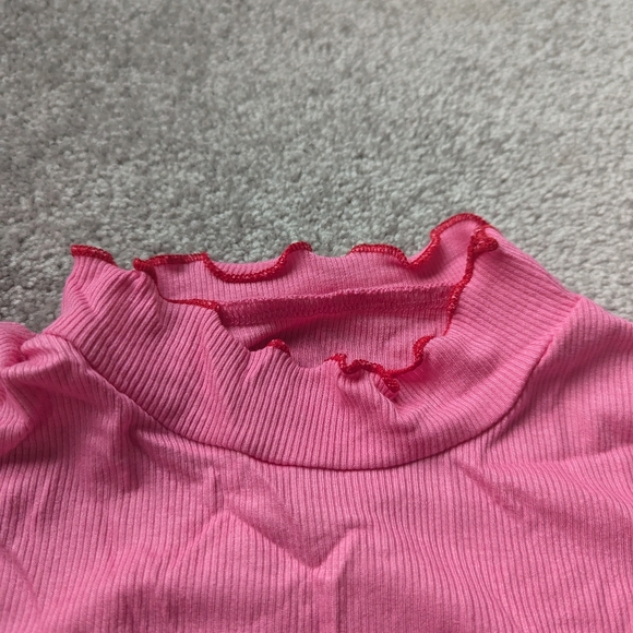 Pink angel & devil sequin baby tee - Picture 2 of 5